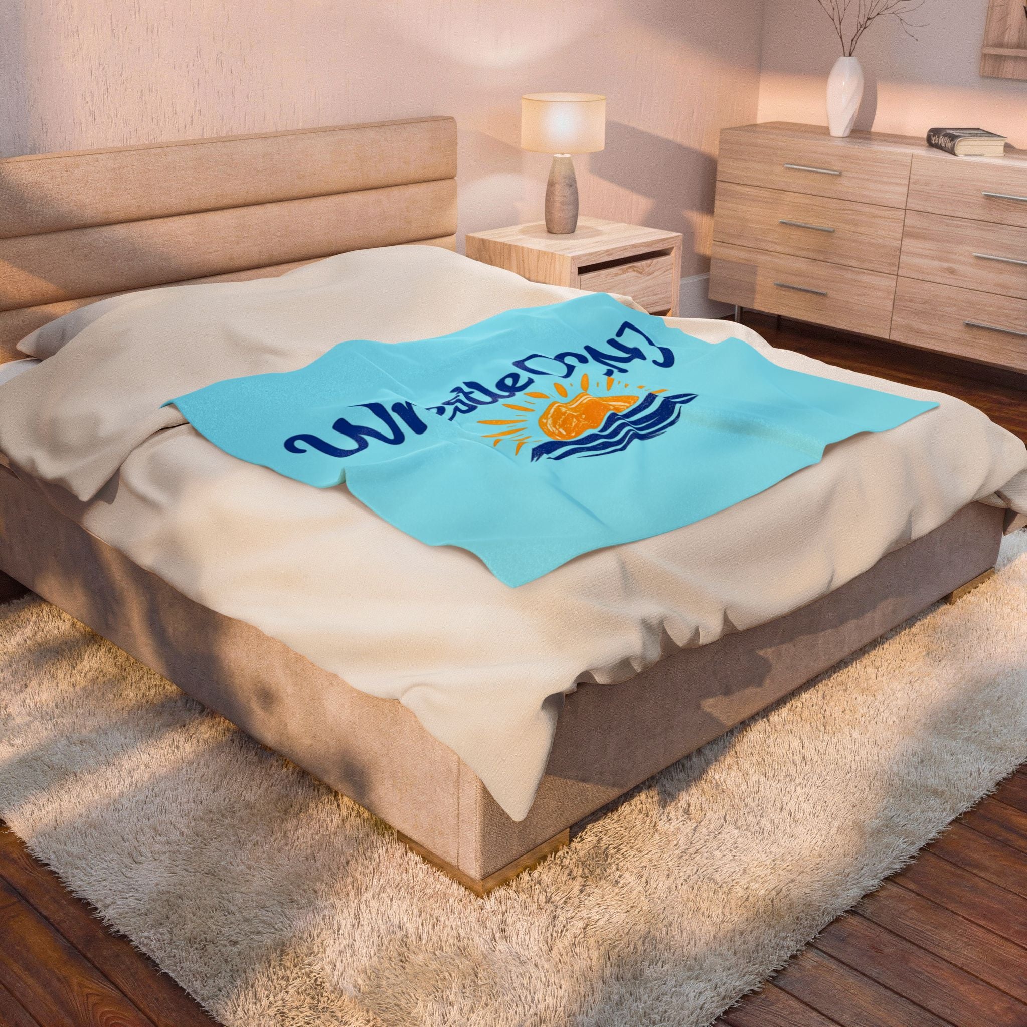 "Wrestle OCNJ" - Velveteen Plush Blanket